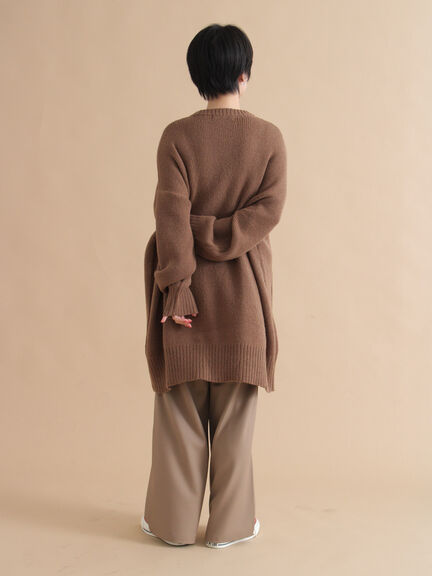 モヘヤライクニットチュニックワンピース(チャコールグレー/ブラウン/イエロー)|sm2rhythm(サマンサモスモス リズム)通販