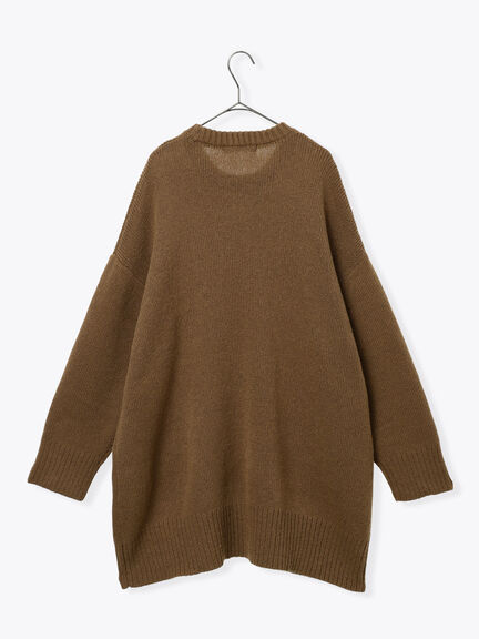 モヘヤライクニットチュニックワンピース(チャコールグレー/ブラウン/イエロー)|sm2rhythm(サマンサモスモス リズム)通販