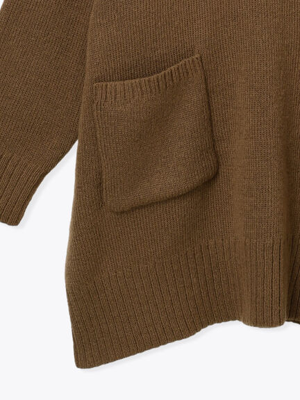 モヘヤライクニットチュニックワンピース(チャコールグレー/ブラウン/イエロー)|sm2rhythm(サマンサモスモス リズム)通販