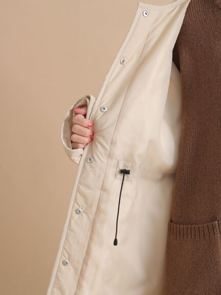 キルトレイヤードジャケット(ブラック/ベージュ/カーキ)|sm2rhythm(サマンサモスモス リズム)通販