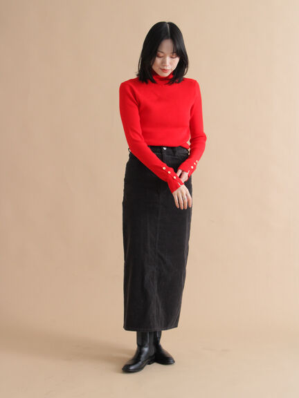 コーデュロイロングスカート(チャコールグレー/ベージュ/ブルー)|sm2rhythm(サマンサモスモス リズム)通販