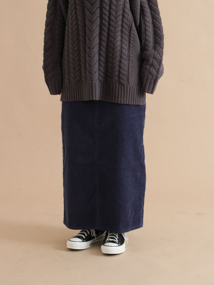 コーデュロイロングスカート(チャコールグレー/ベージュ/ブルー)|sm2rhythm(サマンサモスモス リズム)通販
