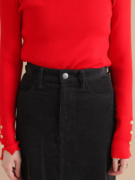 コーデュロイロングスカート(チャコールグレー/ベージュ/ブルー)|sm2rhythm(サマンサモスモス リズム)通販