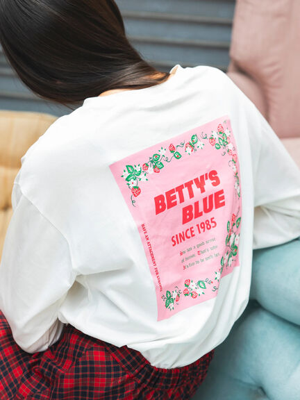 ショッパー柄 バックプリントロンT(ピンク/レッド/パープル)|BETTY'S BLUE(ベティーズブルー)通販