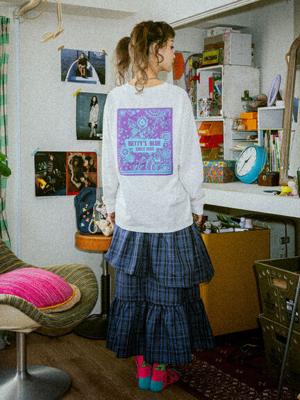 ショッパー柄 バックプリントロンT(ピンク/レッド/パープル)|BETTY'S BLUE(ベティーズブルー)通販