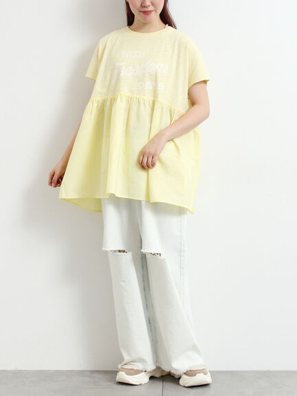 ダメージデニムイージーパンツ(オフホワイト/サックスブルー)|SM2(エスエムツー)通販