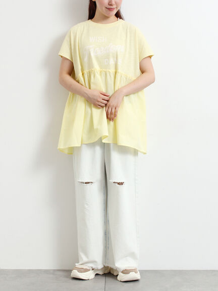 ダメージデニムイージーパンツ(オフホワイト/サックスブルー)|SM2(エスエムツー)通販