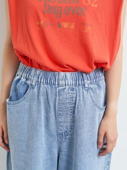 ダメージデニムイージーパンツ(オフホワイト/サックスブルー)|SM2(エスエムツー)通販