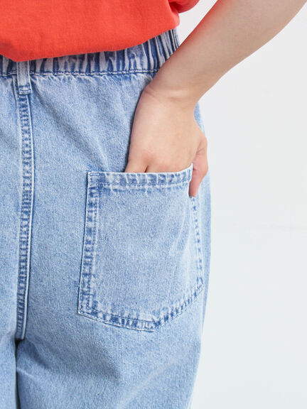 ダメージデニムイージーパンツ(オフホワイト/サックスブルー)|SM2(エスエムツー)通販