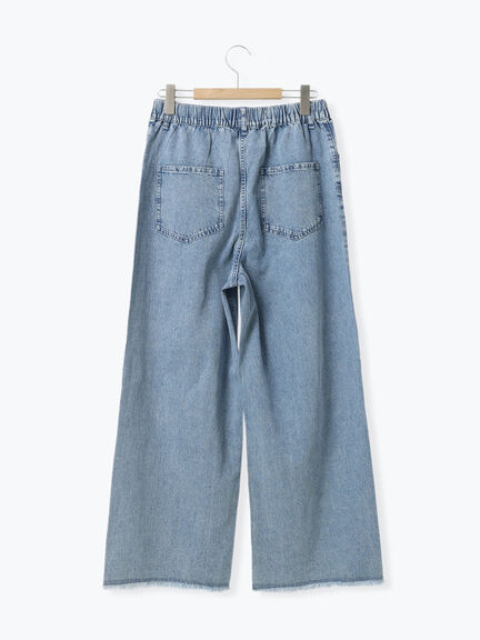 ダメージデニムイージーパンツ(オフホワイト/サックスブルー)|SM2(エスエムツー)通販