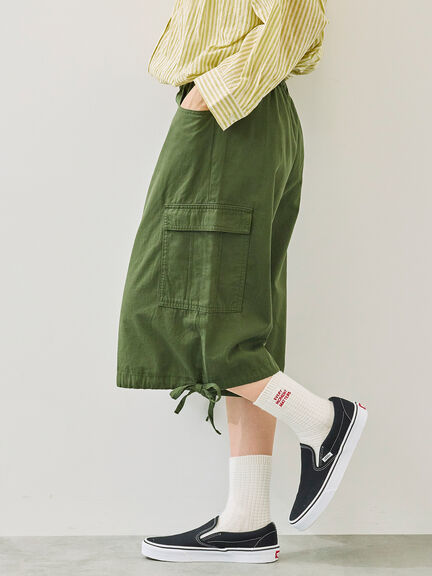 裾ドロストカーゴハーフパンツ(チャコールグレー/カーキ/サックスブルー)|SM2(エスエムツー)通販
