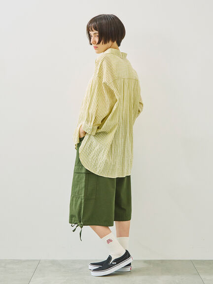 裾ドロストカーゴハーフパンツ(チャコールグレー/カーキ/サックスブルー)|SM2(エスエムツー)通販