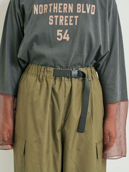 ベルト付きカーゴパンツ(チャコールグレー/レッド/カーキ)|SM2(エスエムツー)通販