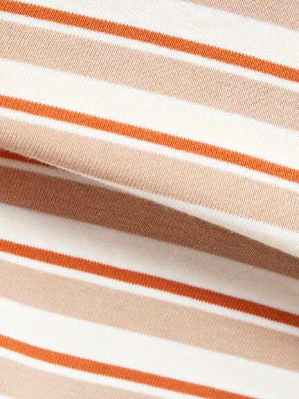 マルチボーダー袖スリットリボンTシャツ(ピンク/レッド/ベージュ/グリーン/ネイビー)|SM2(エスエムツー)通販