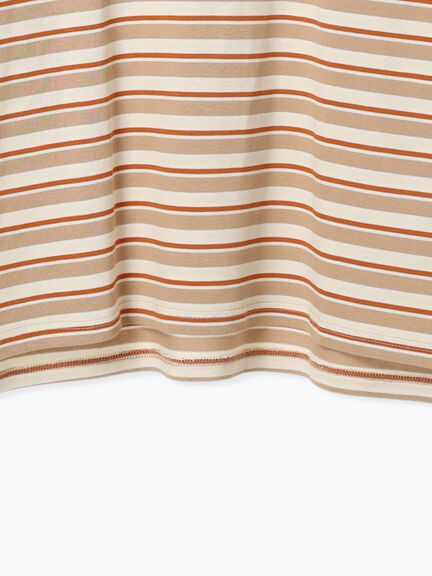 マルチボーダー袖スリットリボンTシャツ(ピンク/レッド/ベージュ/グリーン/ネイビー)|SM2(エスエムツー)通販