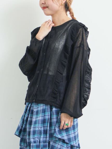 シアーフリル前後2WAYカットソー(オフホワイト/ブラック/レッド)|SM2(エスエムツー)通販