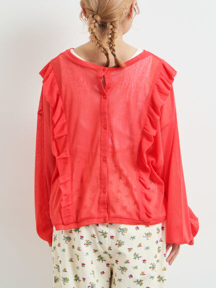 シアーフリル前後2WAYカットソー(オフホワイト/ブラック/レッド)|SM2(エスエムツー)通販