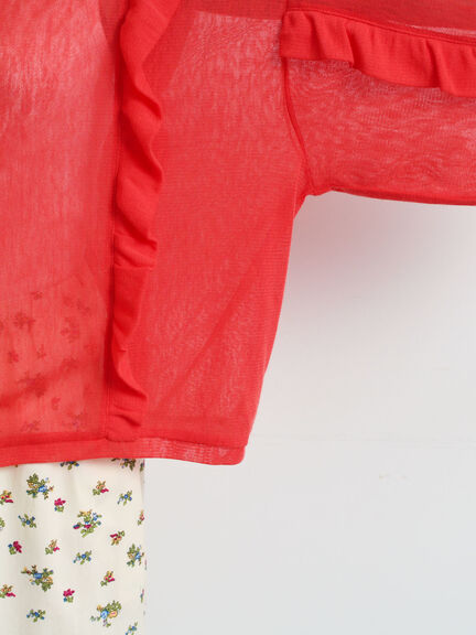 シアーフリル前後2WAYカットソー(オフホワイト/ブラック/レッド)|SM2(エスエムツー)通販