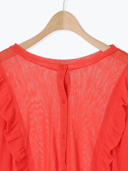 シアーフリル前後2WAYカットソー(オフホワイト/ブラック/レッド)|SM2(エスエムツー)通販