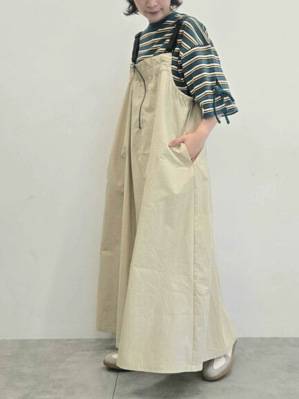 コットンナイロンハーフジップジャンパースカート(ブラック/ベージュ/カーキ/ブルー)|SM2(エスエムツー)通販