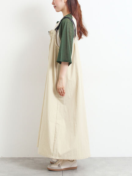 コットンナイロンハーフジップジャンパースカート(ブラック/ベージュ/カーキ/ブルー)|SM2(エスエムツー)通販