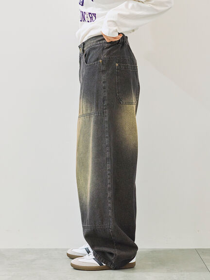 デニムニーパッチパンツ(グレー/ブラック/ネイビー)|SM2(エスエムツー)通販