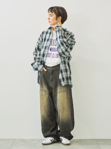 デニムニーパッチパンツ(グレー/ブラック/ネイビー)|SM2(エスエムツー)通販