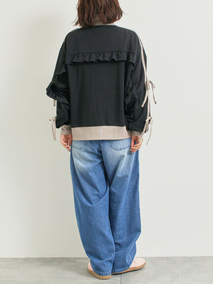 デニムニーパッチパンツ(グレー/ブラック/ネイビー)|SM2(エスエムツー)通販