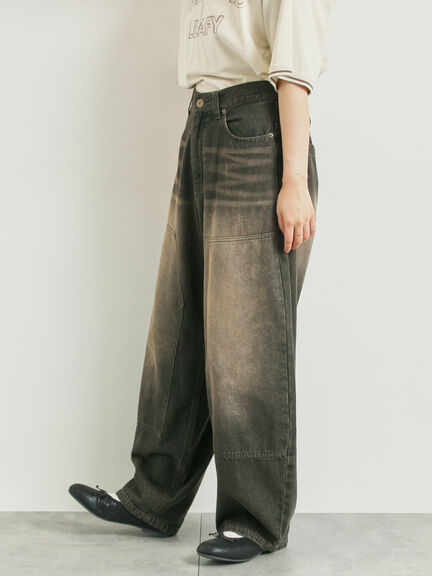 デニムニーパッチパンツ(グレー/ブラック/ネイビー)|SM2(エスエムツー)通販