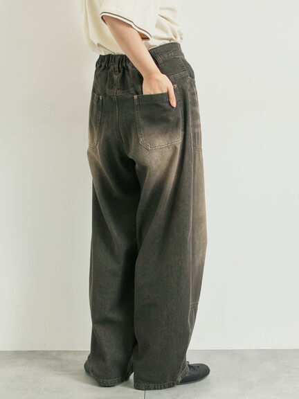 デニムニーパッチパンツ(グレー/ブラック/ネイビー)|SM2(エスエムツー)通販