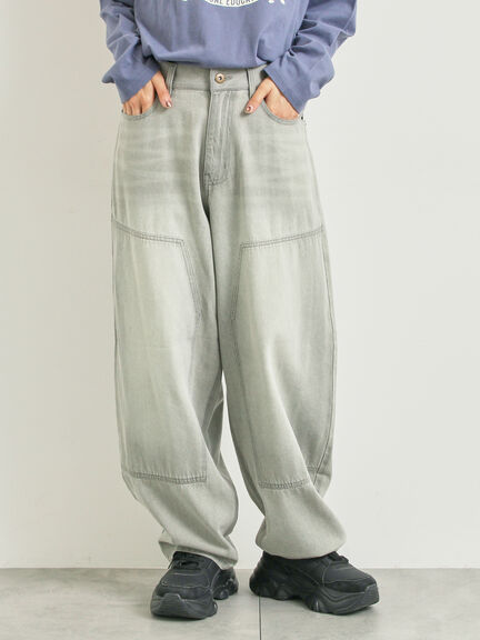 デニムニーパッチパンツ(グレー/ブラック/ネイビー)|SM2(エスエムツー)通販