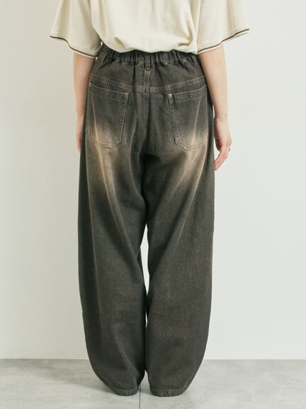 デニムニーパッチパンツ(グレー/ブラック/ネイビー)|SM2(エスエムツー)通販