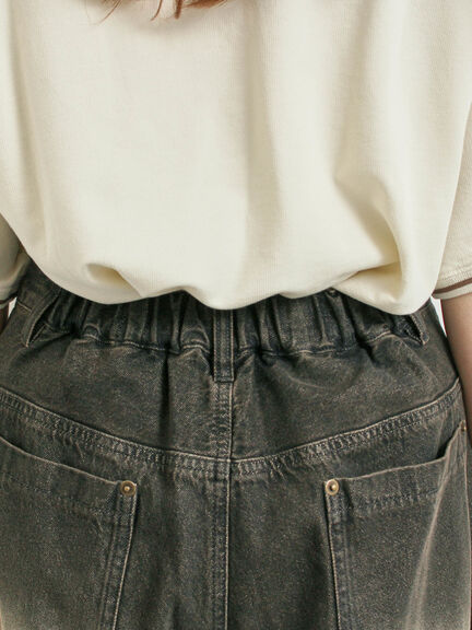 デニムニーパッチパンツ(グレー/ブラック/ネイビー)|SM2(エスエムツー)通販