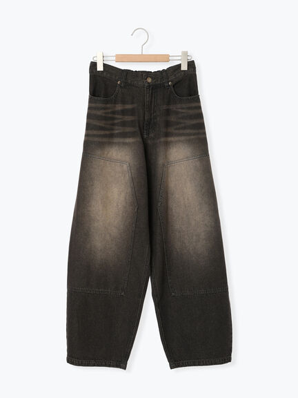 デニムニーパッチパンツ(グレー/ブラック/ネイビー)|SM2(エスエムツー)通販