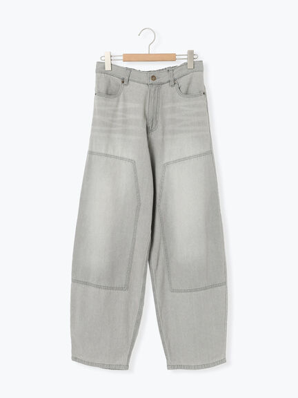 デニムニーパッチパンツ(グレー/ブラック/ネイビー)|SM2(エスエムツー)通販