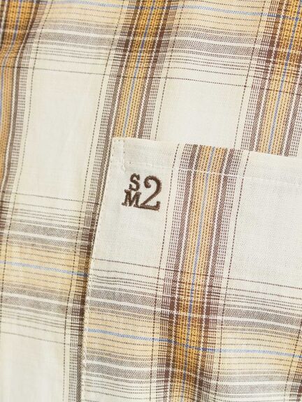 オンブレチェック裾ドロストシャツ(ブラック/ピンク/イエロー/グリーン/ネイビー)|SM2(エスエムツー)通販