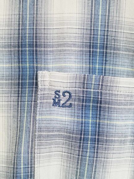 オンブレチェック裾ドロストシャツ(ブラック/ピンク/イエロー/グリーン/ネイビー)|SM2(エスエムツー)通販