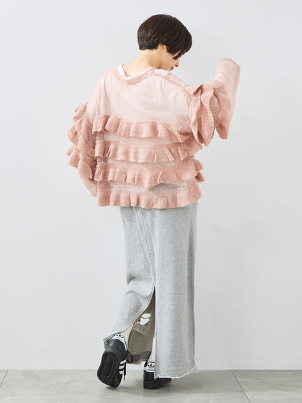 裏毛ダメージ加工ナロースカート(グレー/ブラック/カーキ)|SM2(エスエムツー)通販