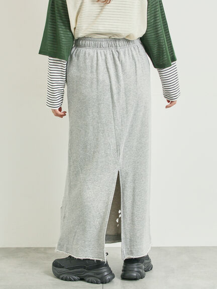 裏毛ダメージ加工ナロースカート(グレー/ブラック/カーキ)|SM2(エスエムツー)通販