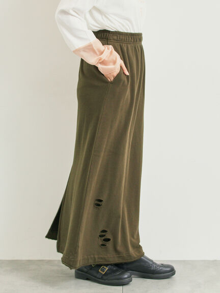 裏毛ダメージ加工ナロースカート(グレー/ブラック/カーキ)|SM2(エスエムツー)通販