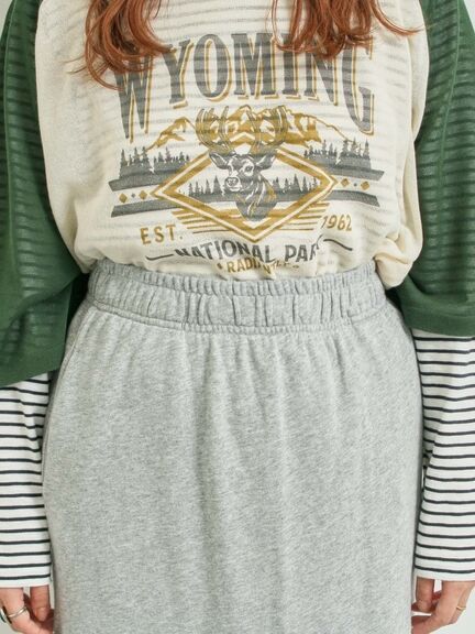 裏毛ダメージ加工ナロースカート(グレー/ブラック/カーキ)|SM2(エスエムツー)通販