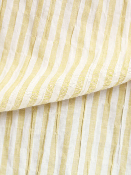 ストライプ柄七分袖シャツ(チャコールグレー/ブラウン/イエロー/ブルー)|SM2(エスエムツー)通販