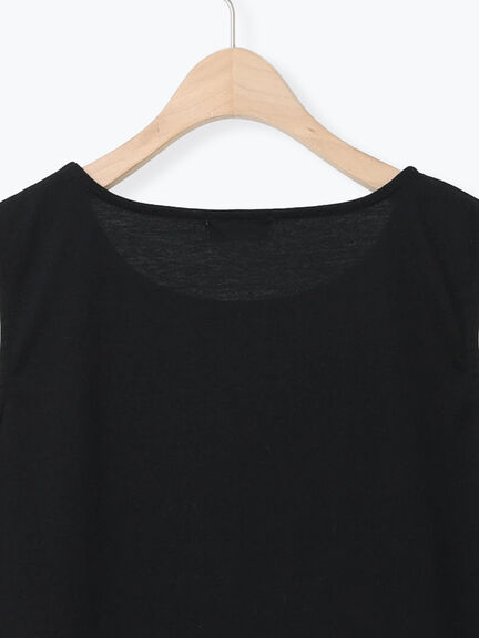 【接触冷感】裾レースノースリーブカットソー(オフホワイト/ブラック)|SM2(エスエムツー)通販