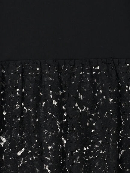 【接触冷感】裾レースノースリーブカットソー(オフホワイト/ブラック)|SM2(エスエムツー)通販