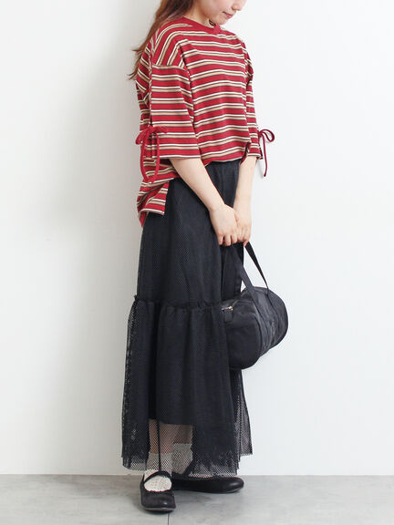 セルフカット メッシュスカート(ブラック/カーキ/クリーム)|SM2(エスエムツー)通販