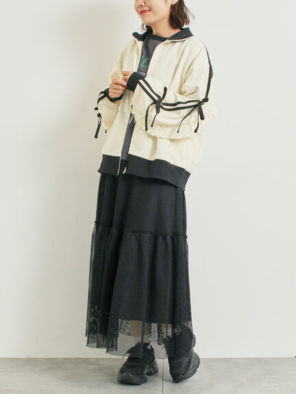 セルフカット メッシュスカート(ブラック/カーキ/クリーム)|SM2(エスエムツー)通販