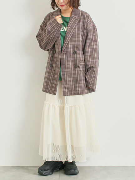 セルフカット メッシュスカート(ブラック/カーキ/クリーム)|SM2(エスエムツー)通販