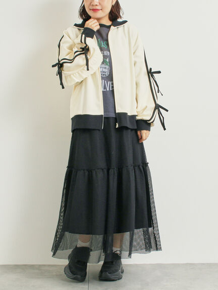 ラグランスリーブプリントシアーニット(ブラック/ブラウン/グリーン/ネイビー)|SM2(エスエムツー)通販