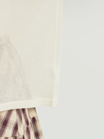 ラグランスリーブプリントシアーニット(ブラック/ブラウン/グリーン/ネイビー)|SM2(エスエムツー)通販