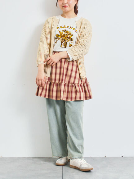 メッシュ編みZIPカーディガン(ブラック/グリーン/クリーム)|SM2(エスエムツー)通販